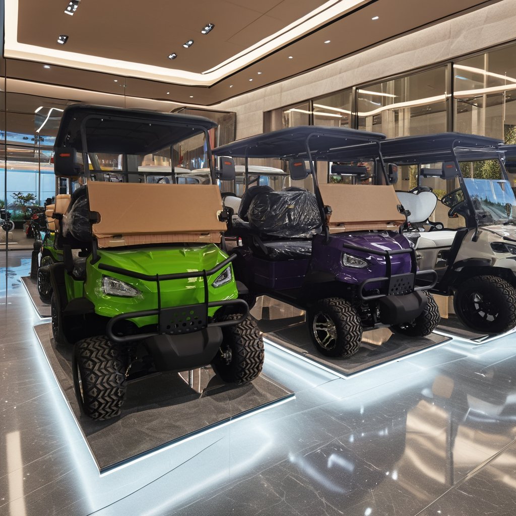 Lifted 60 Volt Lithium Golf Cart 6 Seater E-golf Cart Cars Electric Motor for Usa Market
