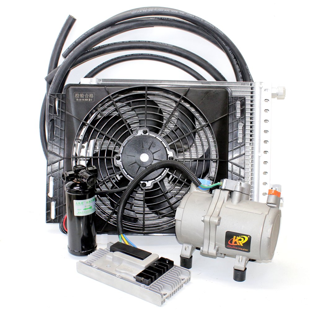 Okyrie 12V/24V DC Variable Frequency Electric Hidden Car Air Conditioner Auto Parking Conditioner for RV Truck Use