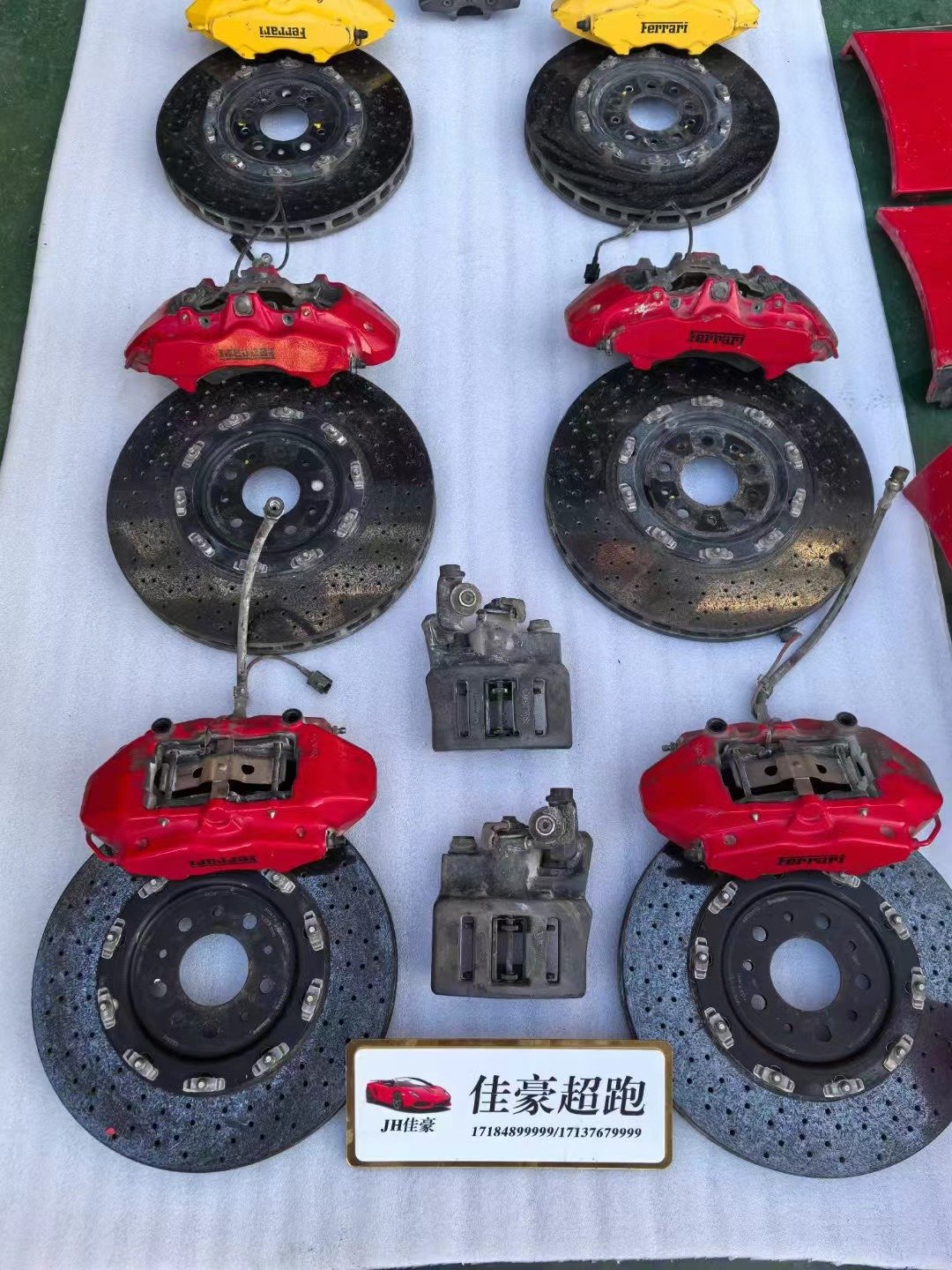 Original Used Auto Ceramic Brake Disc for Ferrari F430 OEM 218180 228030 228026 Car Accessories Chassis Brake System
