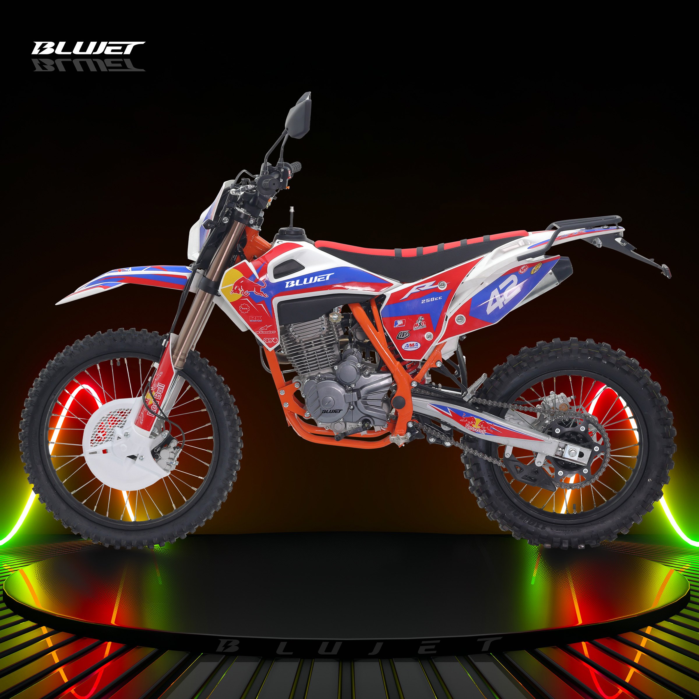 CRX250 249cc Zs CB250-F Engine Cross Offroad Motorcycle Husvarna Type Dirt Bike Disc Brake Revert Front Shock Professional Bike