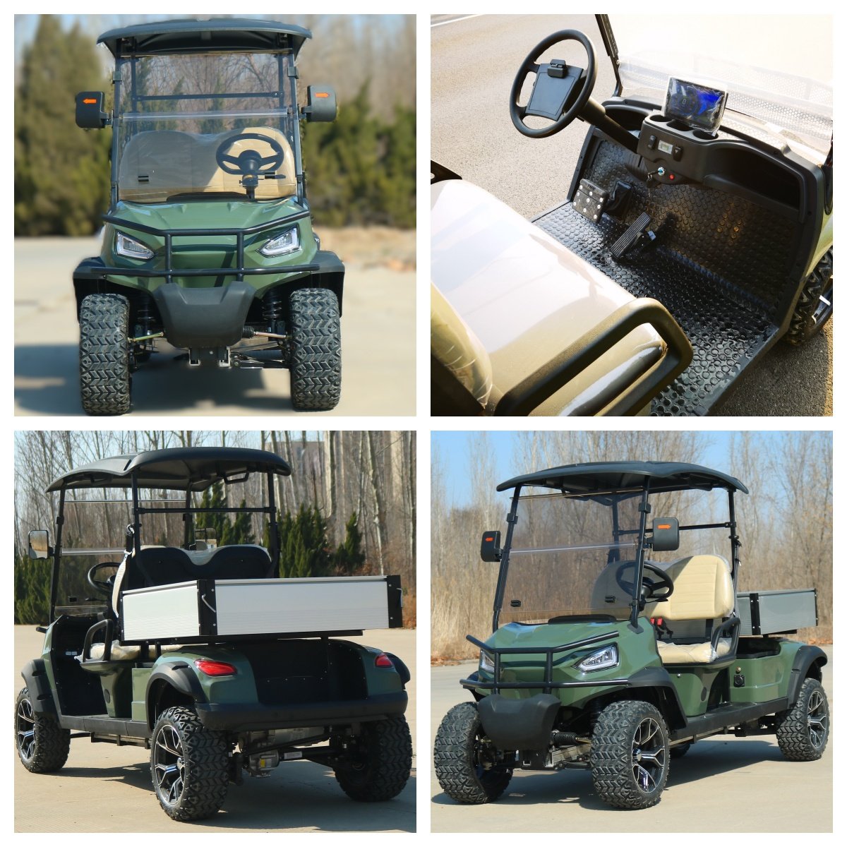 Tong Cai Electric Classic Vintage Tour Bus Design Cargo Cart Four-Wheeler New 90km Driving Mileage 500kg Curb Tail Caddie CE
