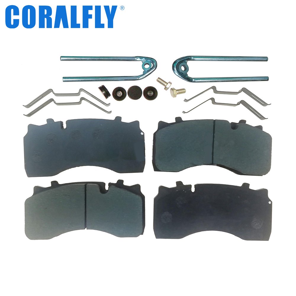 Coralfly Truck Brake Pads WVA29142 for DAF 1440504 DAF 144 0504 RENAULT TRUCKS 5001 855 902 RENAULT TRUCKS 5001855902