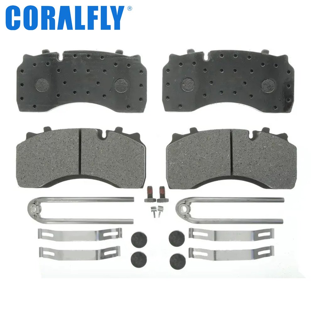 Coralfly Truck Brake Pads WVA29142 for DAF 1440504 DAF 144 0504 RENAULT TRUCKS 5001 855 902 RENAULT TRUCKS 5001855902