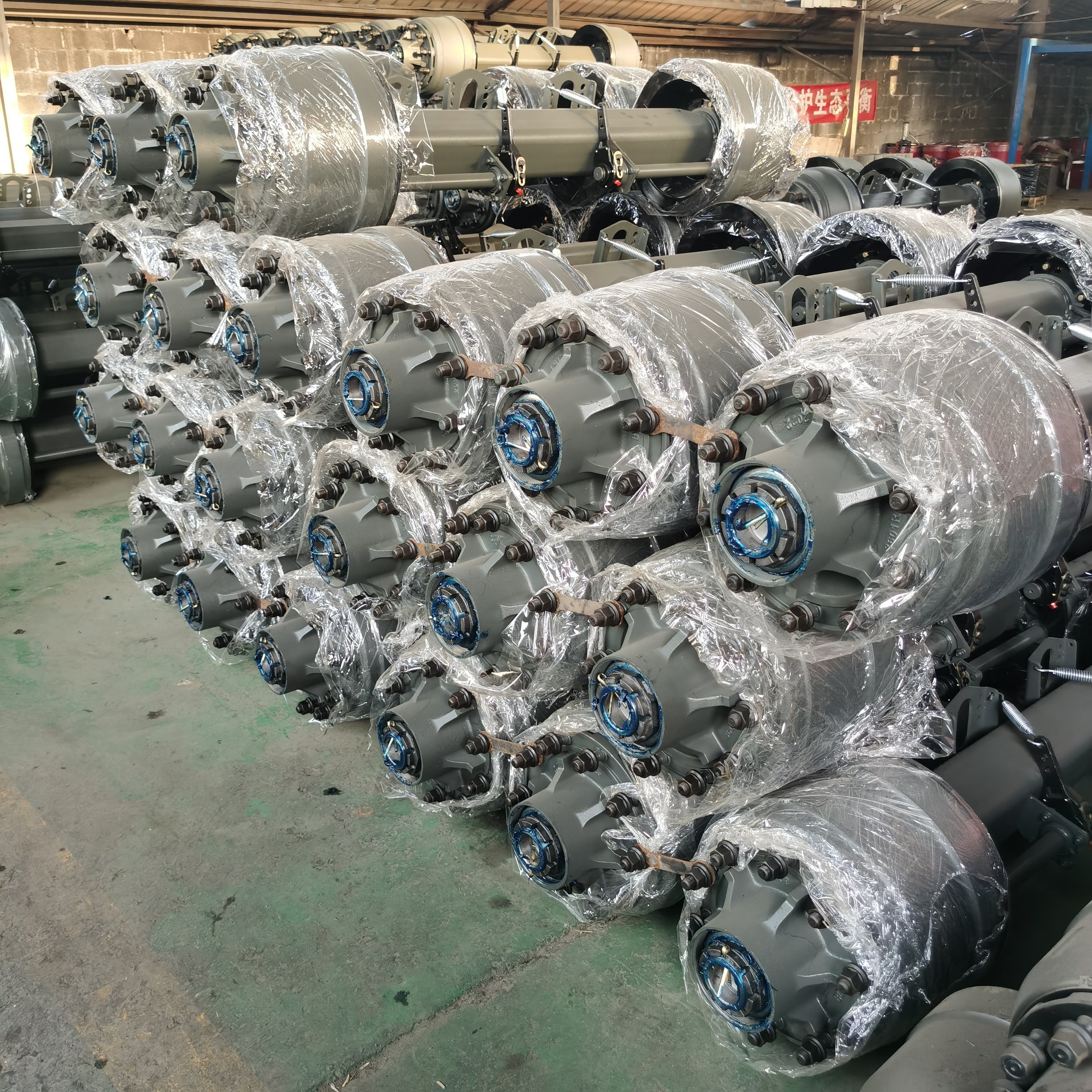 20TTrack1580mm American Steel Drum Brake Axle Heavy Duty Welding for Semi Trailer Both New and Used Conditions
