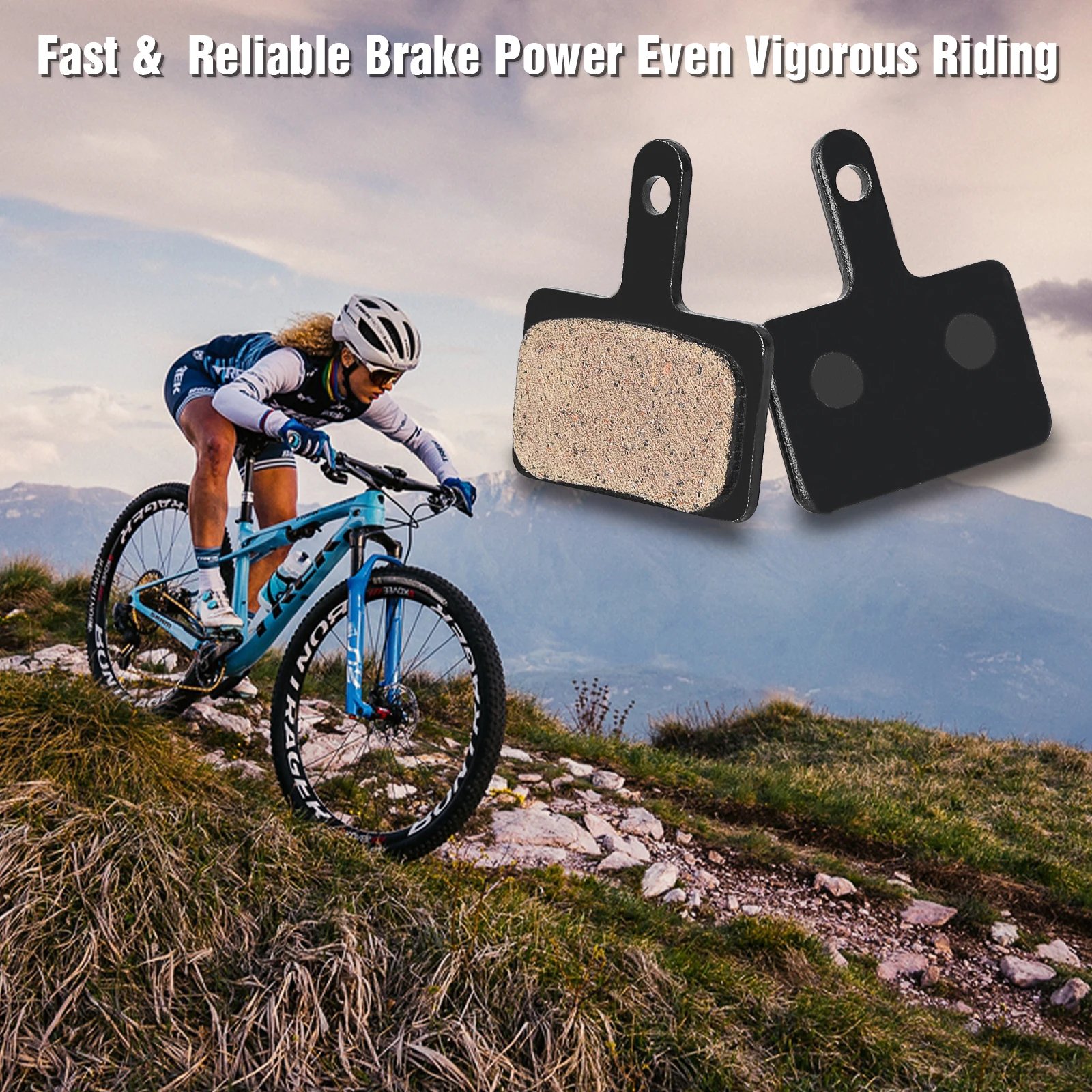 OEM Customized Semi Metal Resin Mountain Bicycle Disc Brake Pads Bicycle Brake Pad Fit for MTB Road Bike Electric Bike Ebike