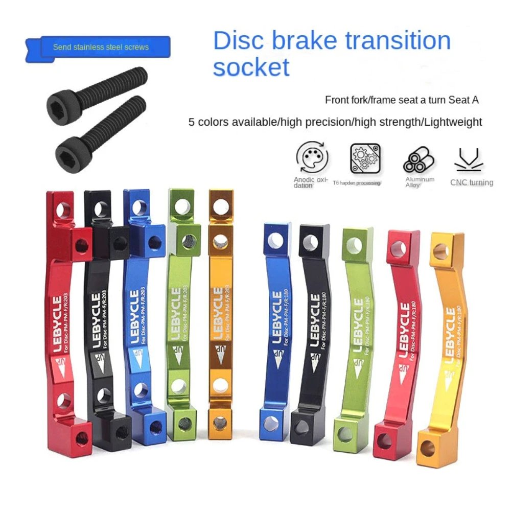 MTB Bike Disc Brake Rotors Front Rear 180mm 203mm Caliper Adapter Aluminium Alloy Post Mount Bicycle Accessories Adaptor