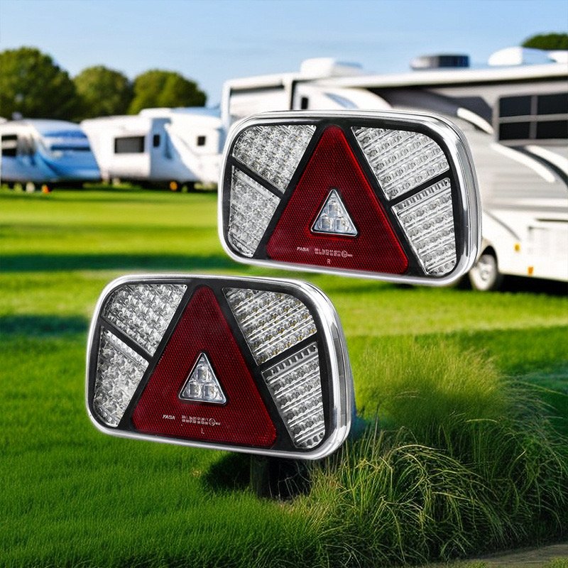 LED Trailer Tail Light Kit Rear Stop Brake Light Signal Lamp Wiring Harness Cable for Caravan Lorry Trailer Tail Light