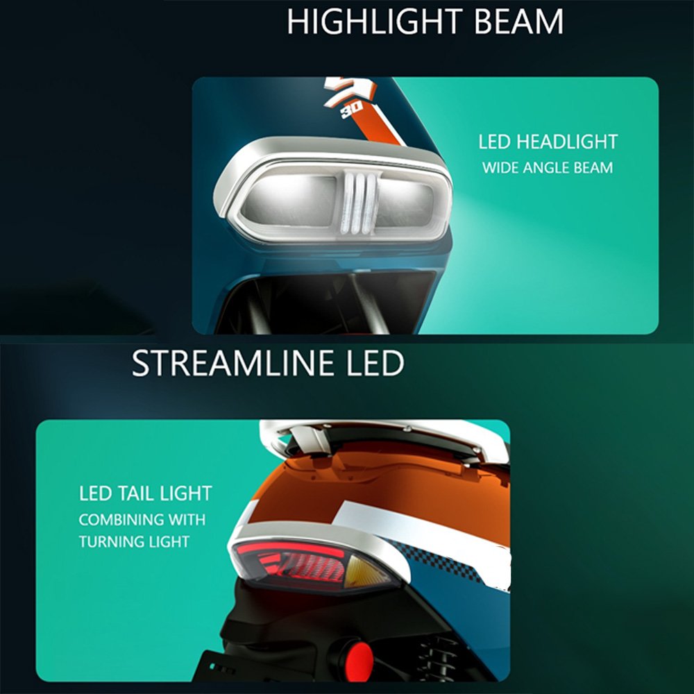 Manufacturer Supply Adult Electric Tricycle 72v Lithium Battery Motorcycle Scooter High Quality Electric Motorcycles