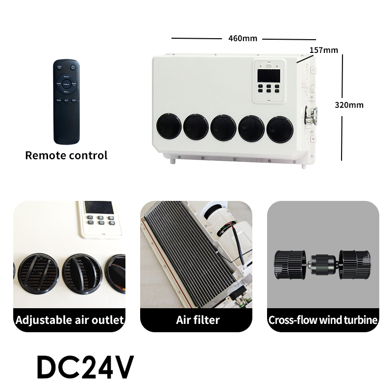 24V Split Air Conditioning 12V/24V Battery Driven DC System 12 Volt/24 Volt Parking Auto Conditioner Truck Air Conditioner