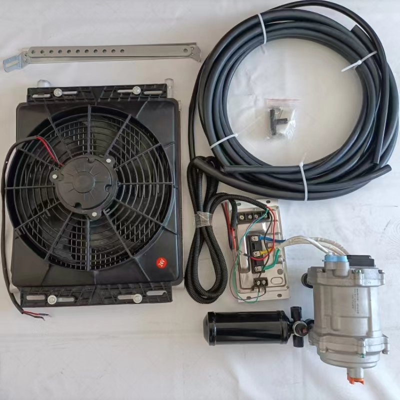 Outboard Splitting and Hiding Universal Under Dash Kit Heating and Cooling 12v Vehicle Air Conditioner for Car