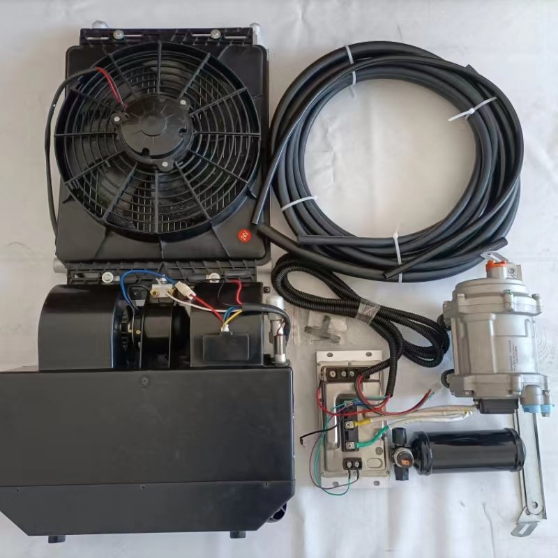 Outboard Splitting and Hiding Universal Under Dash Kit Heating and Cooling 12v Vehicle Air Conditioner for Car