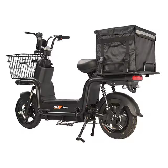 Factory Custom Aluminum Alloy Frame Delivery Electric Bike With 800W60V LeadAcid Battery Durable Tire for Fast Food Cargo E-bike
