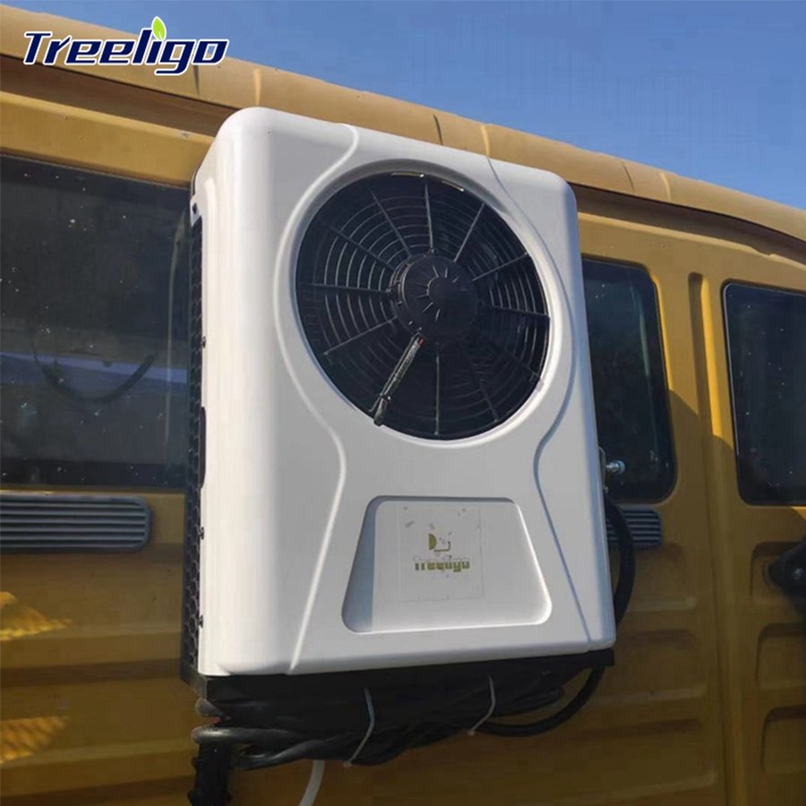 24V Truck Sleeper Parking Cooler AC Kit Car 12v Compressor Electric Tractor Cab Air Conditioner