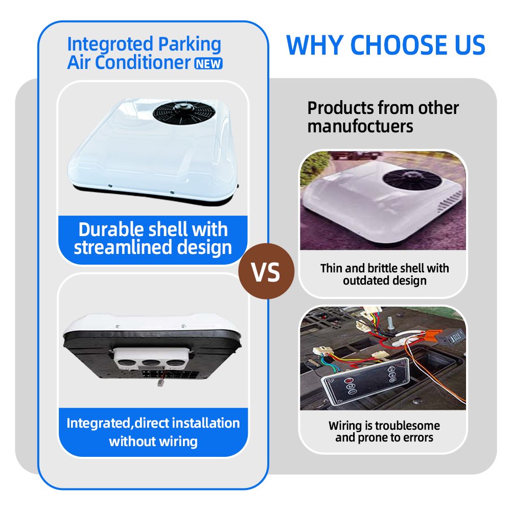 2025 New Model Mini air Conditioner 12V 24V Parking Air Conditioner for Truck RV Van