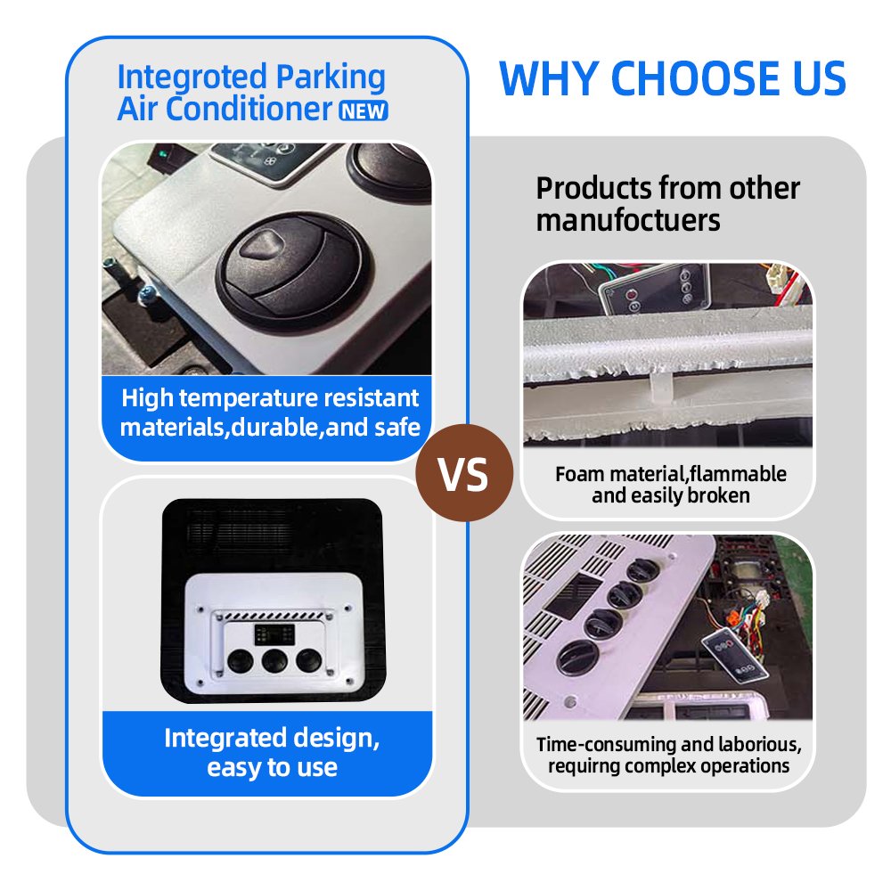 2025 New Model Mini air Conditioner 12V 24V Parking Air Conditioner for Truck RV Van