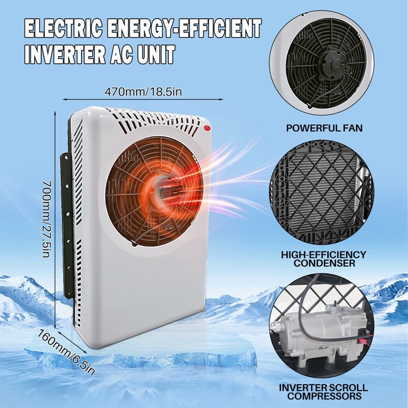 Rv Air Conditioner Rv Tractor Truck Apu Parking Cooler 12 Volt 24v Car Air Conditioner for Car