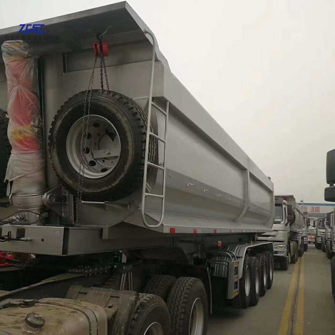 U-type Tipping Dumping Truck Trailer U-type Rear Tipper Dump Semi-trailer Carbon Steel New and Used 3 Axles 50 Tons Transport