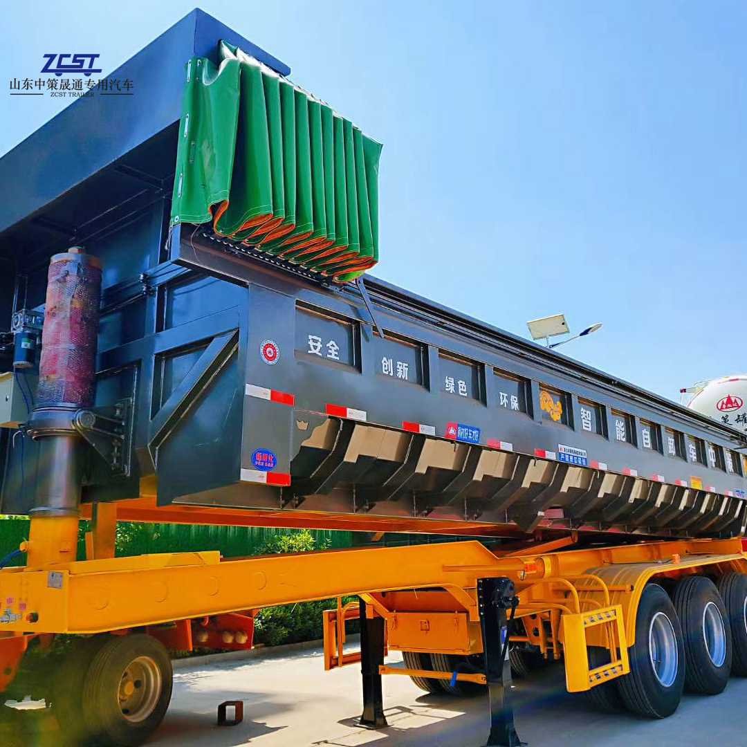 U-type Tipping Dumping Truck Trailer U-type Rear Tipper Dump Semi-trailer Carbon Steel New and Used 3 Axles 50 Tons Transport