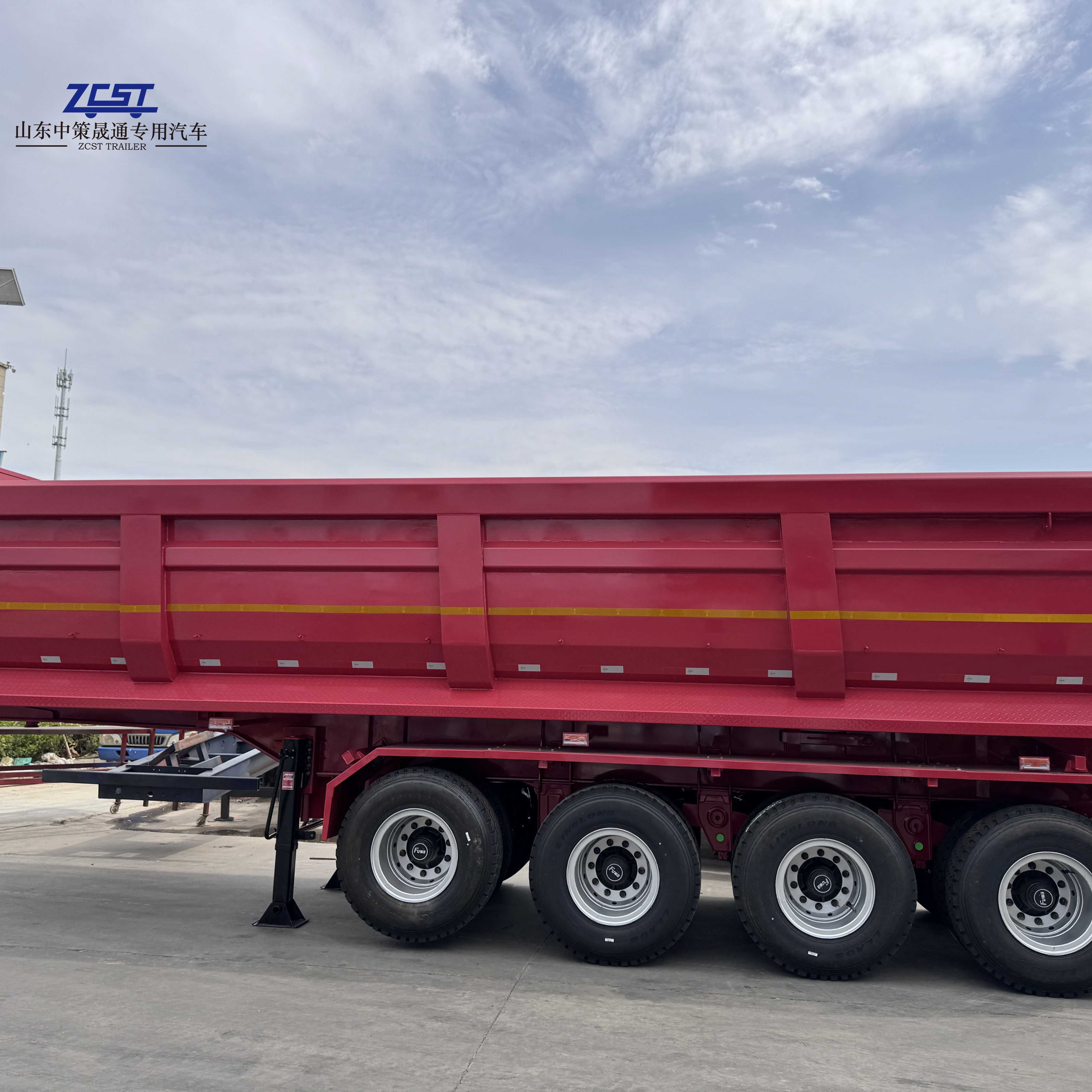U-type Tipping Dumping Truck Trailer U-type Rear Tipper Dump Semi-trailer Carbon Steel New and Used 3 Axles 50 Tons Transport