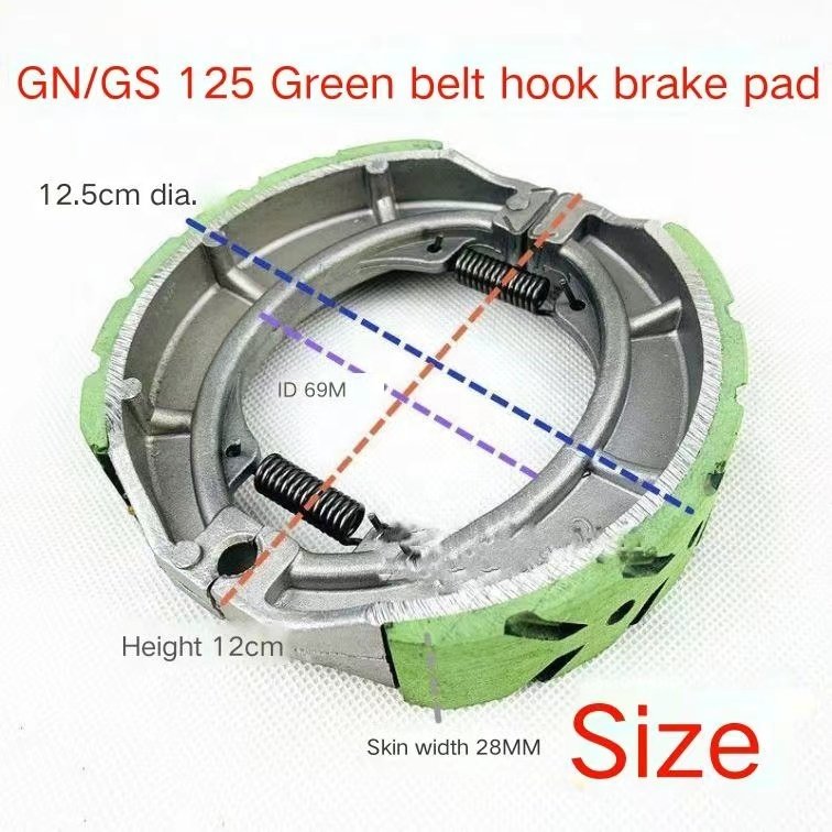 GN125 Dream125 Brake Shoe Motorcycle Spare Parts Motorcycle Brake Shoe
