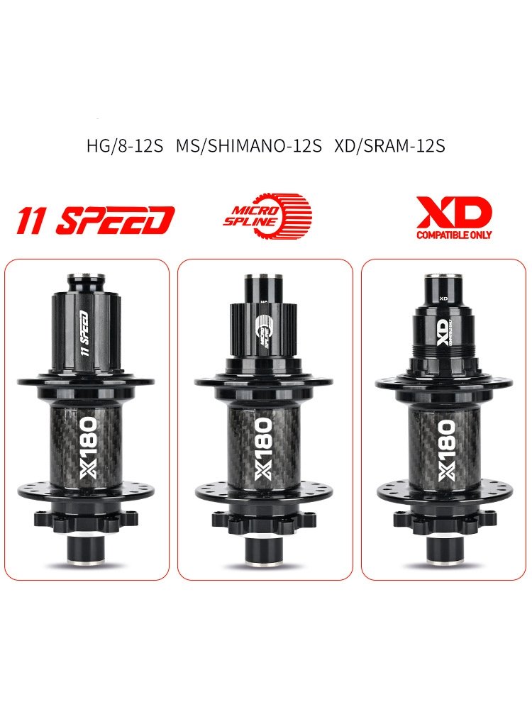 Nanlio X180 Mountain Bike Flower Drum 180 Sound Aluminum AlloyCarbon Fiber Pattern Disc Brake 32 Hole Axle