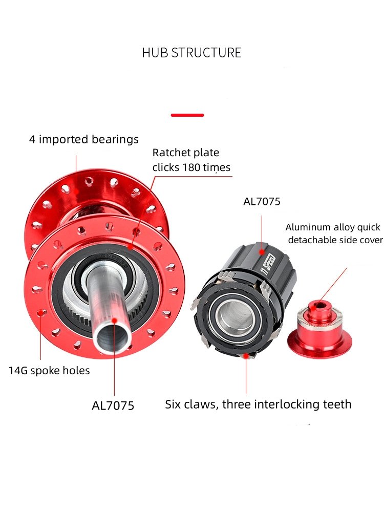 Nanlio X180 Mountain Bike Flower Drum 180 Sound Aluminum AlloyCarbon Fiber Pattern Disc Brake 32 Hole Axle