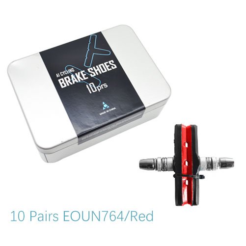10 Pairs Bicycle V/C Brake Holder Pads Shoes Blocks Rubber/Specific Compounds Durable Pad for Long-lasting Performance