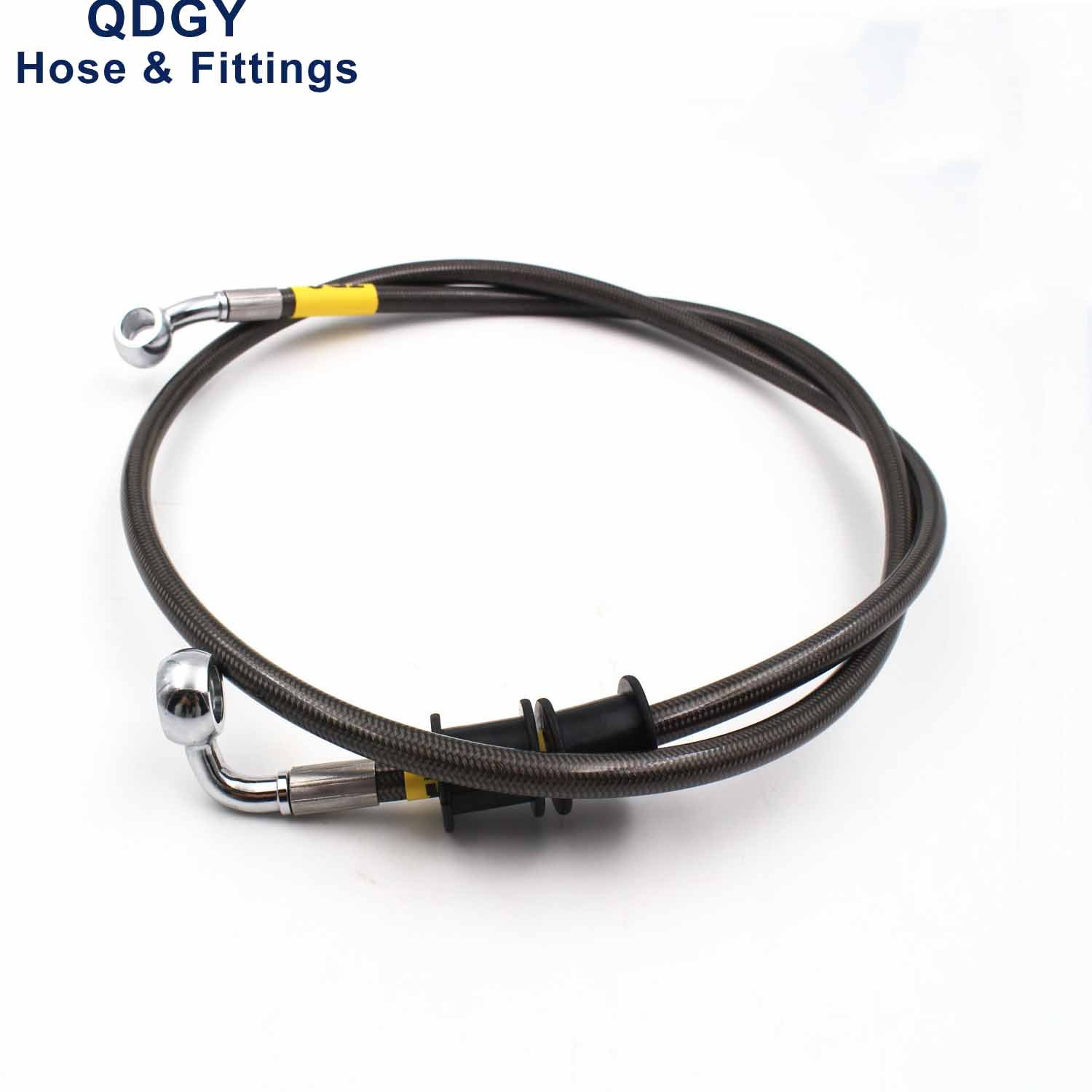 DOT Approved Japanese Car Motorcycle Front Rear Black PVC Cover 304 Stainless Steel Wire Braided Banjo End Brake Hose Line Kits