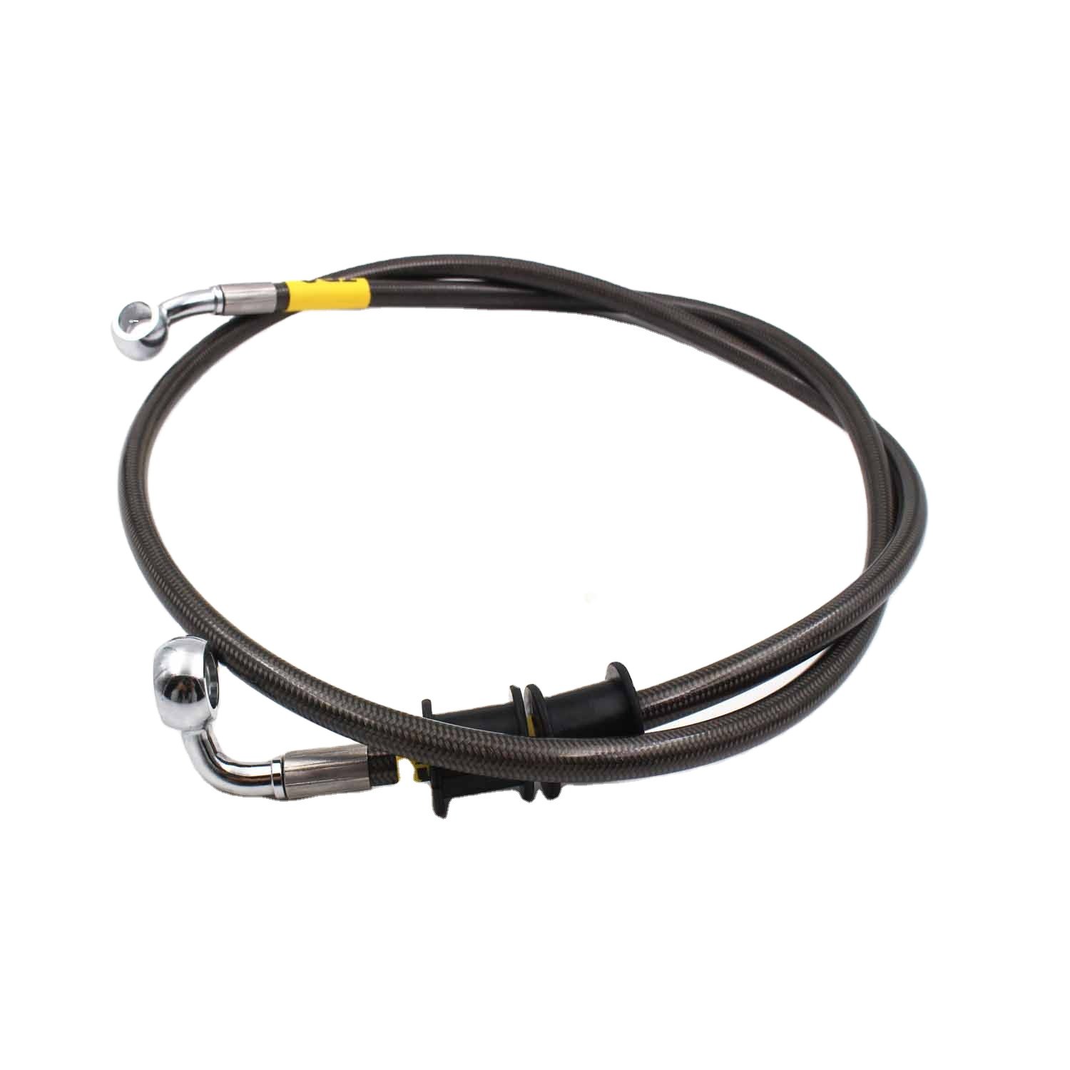 DOT Approved Japanese Car Motorcycle Front Rear Black PVC Cover 304 Stainless Steel Wire Braided Banjo End Brake Hose Line Kits
