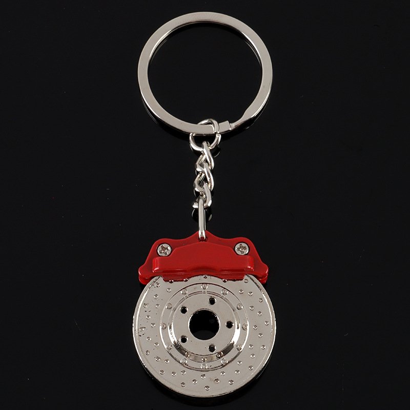 Creative Brake Disc Keychain Alloy Car Wheel Hub Caliper Model Student Mobile Phone Bag Brake Pad Pendant Gift Keychain