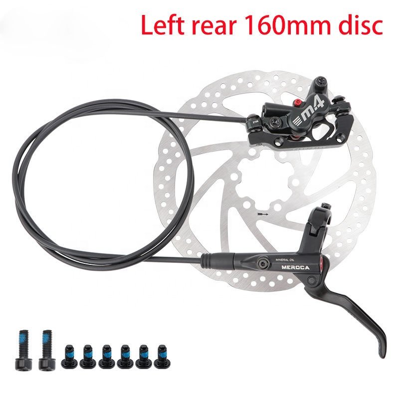 Front and Rear 160MM Electric Bicycle Atv Mountain Bike Oil 4 Piston Hydraulic Disc Brake Set