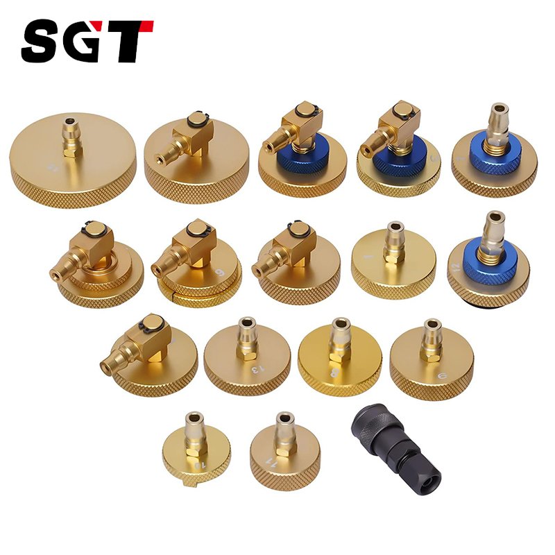 2 16 PCS Brake Master Cylinder Bleeder Adaptors Set Brake Fluid Bleeder Adapter Kit for Vehicles Fluid Bleeding or Refilling