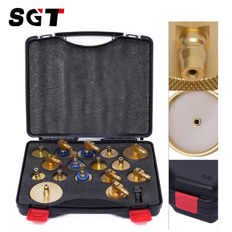 2 16 PCS Brake Master Cylinder Bleeder Adaptors Set Brake Fluid Bleeder Adapter Kit for Vehicles Fluid Bleeding or Refilling