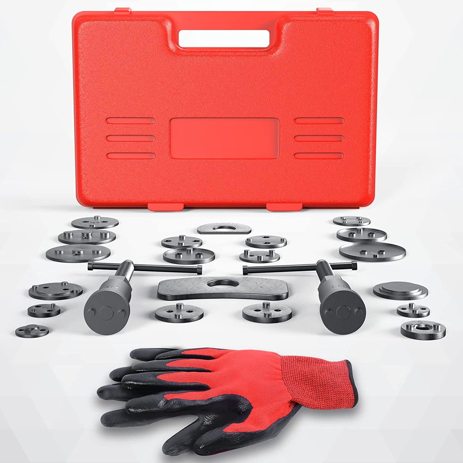 22Pcs Universal Disc Brake Caliper Compression Piston Pad Expansion Rewind Wind Back Repair Vehicle Tool Kit