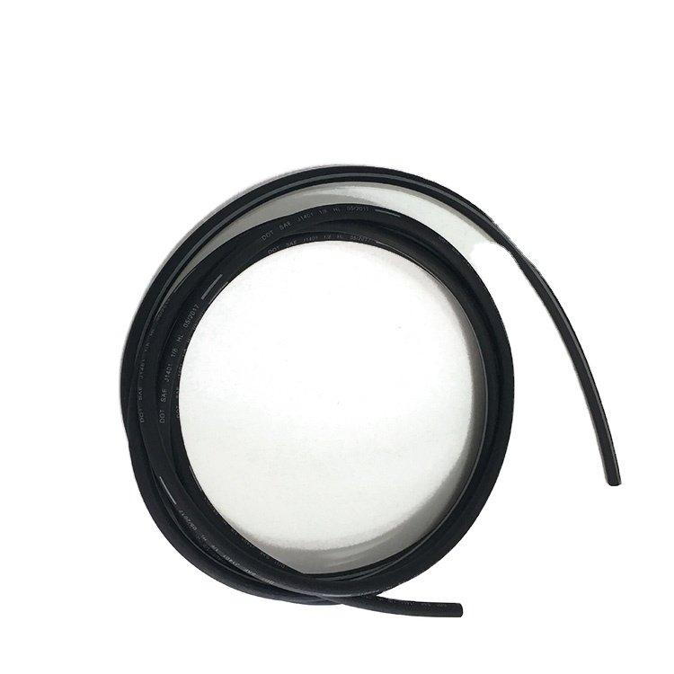 Auto Parts Steel Brake Hose Accessories EPDM Rubber & PTFE Hydraulic Fittings Black Color Cutting Processing Service