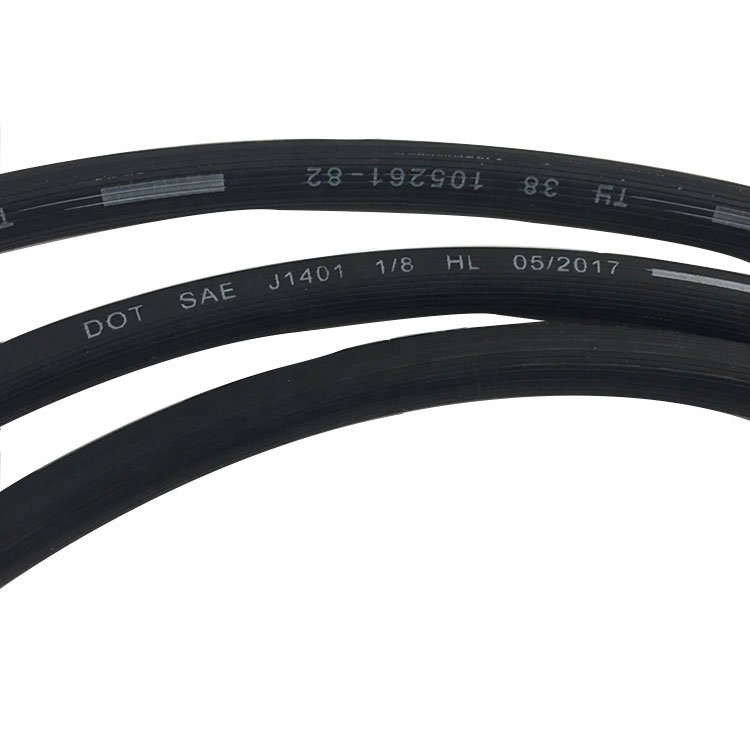 Auto Parts Steel Brake Hose Accessories EPDM Rubber & PTFE Hydraulic Fittings Black Color Cutting Processing Service