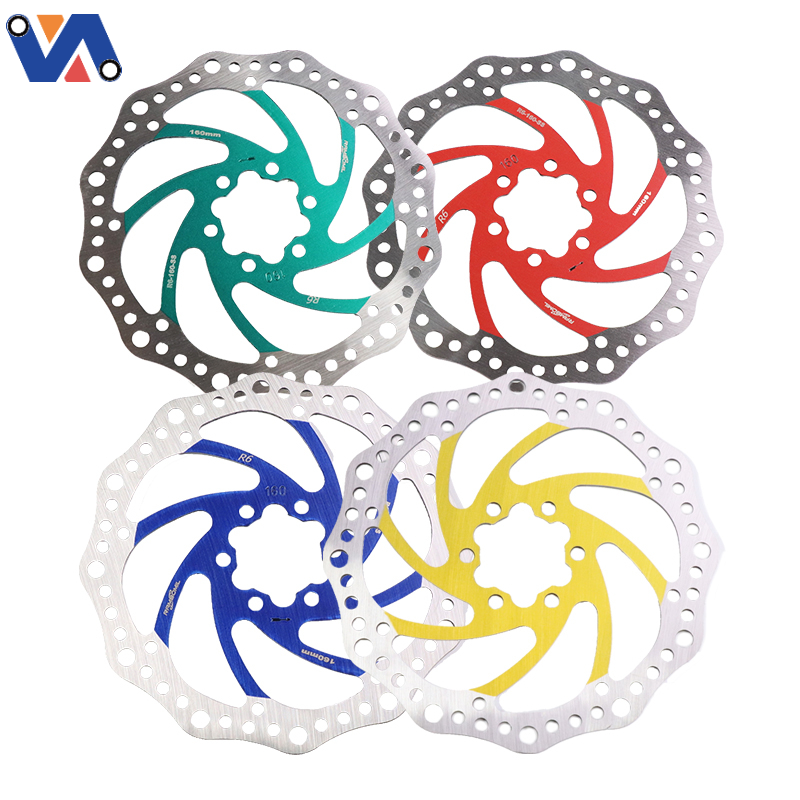 New Image Replacement MTB Cycle Accessories Dirt Road Bicycle Color Brake Disc Rotor Pad With 6 Screws 160MM Bike Brake Disc