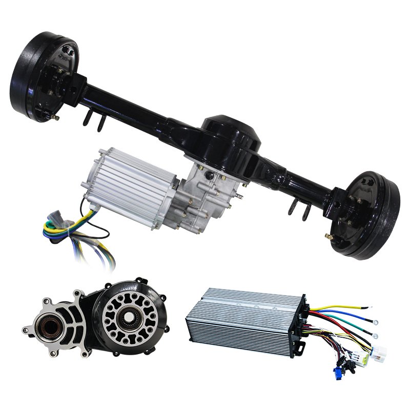 48V 800W Brushless Dc Motor Brake Drum Different Rear Axl Different Go Kart Rear Axle for Motorized Tricycles