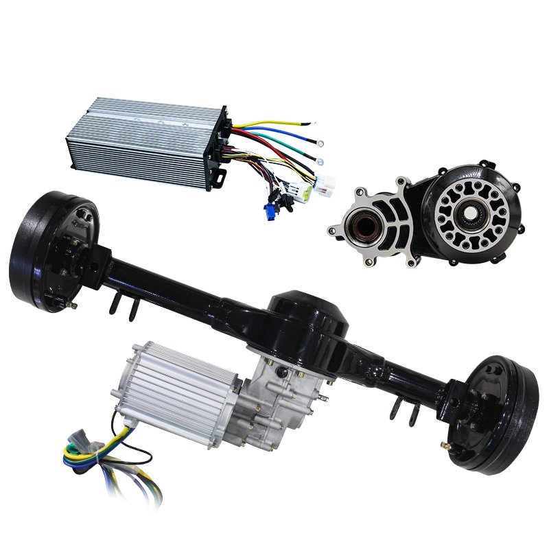 48V 800W Brushless Dc Motor Brake Drum Different Rear Axl Different Go Kart Rear Axle for Motorized Tricycles