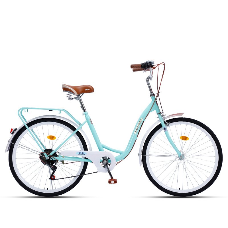 Hot Selling Ladies Urban Bicycle Single Speed Carbon Steel City Bicycle 24 26 Inch Bike With Basket for Women