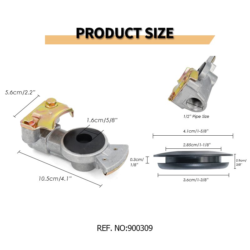 Aluminum Gladhand Universal Glad Hand Air Hose Brake Coupling Service Handshake for Truck Trailer RVs