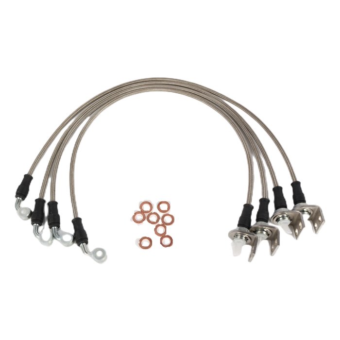 Stainless Steel Braided Ptfe Brake Fuel Oil Hose Pipe Cable Tube Line Assembly for Jeep Wrangler JL 2.5-4"Lift