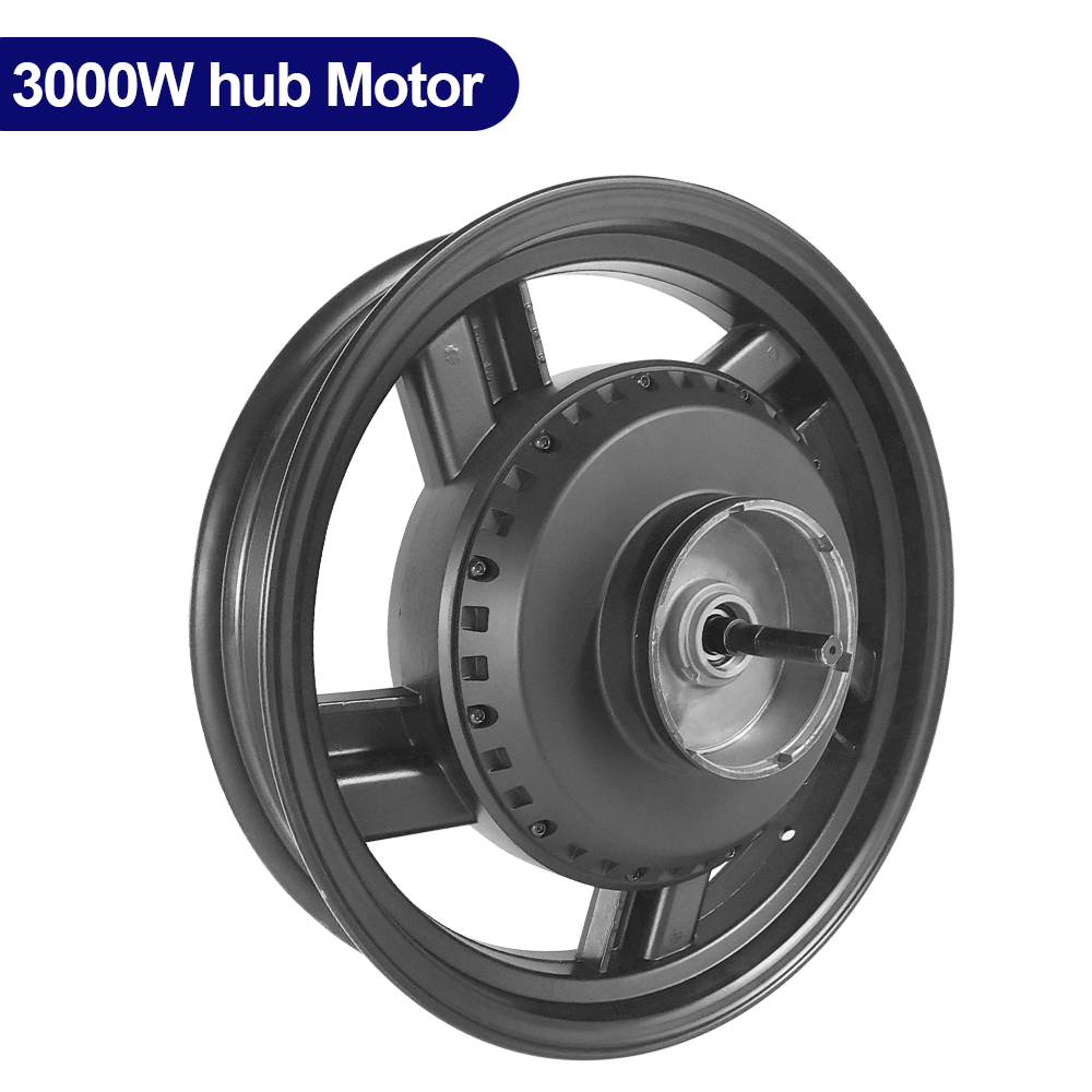 High Power 28 Inch 36V48v60V 3000W Non-geared Electric Bicycle Hub Motor Drum Brake High Speed Rear and Rear Wheel