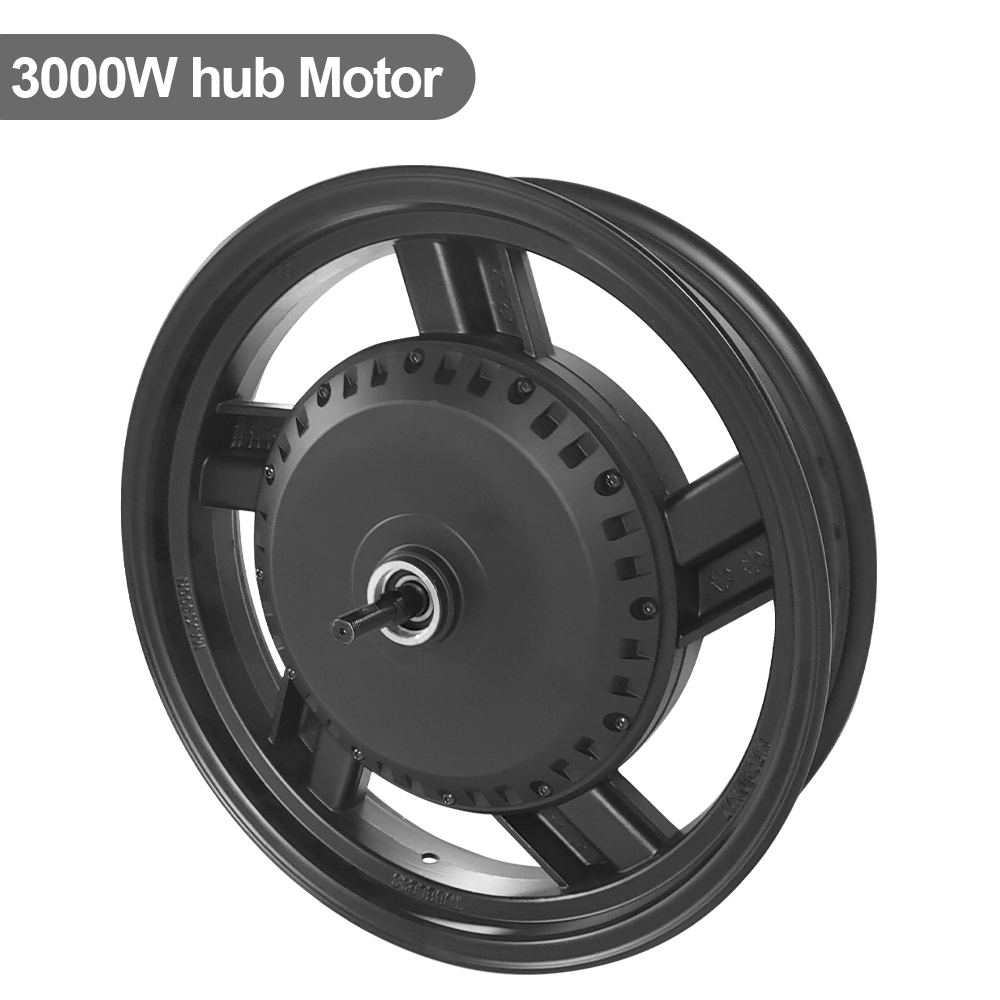 High Power 28 Inch 36V48v60V 3000W Non-geared Electric Bicycle Hub Motor Drum Brake High Speed Rear and Rear Wheel