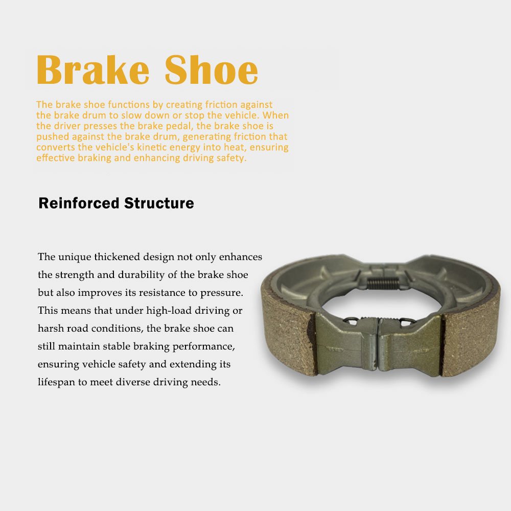 FT150 Motorcycle Parts High Quality Brake Shoes Shoe Pad Spare Rear Non Asbestos Motorcycle Accessories Non-leaking Brake Shoes