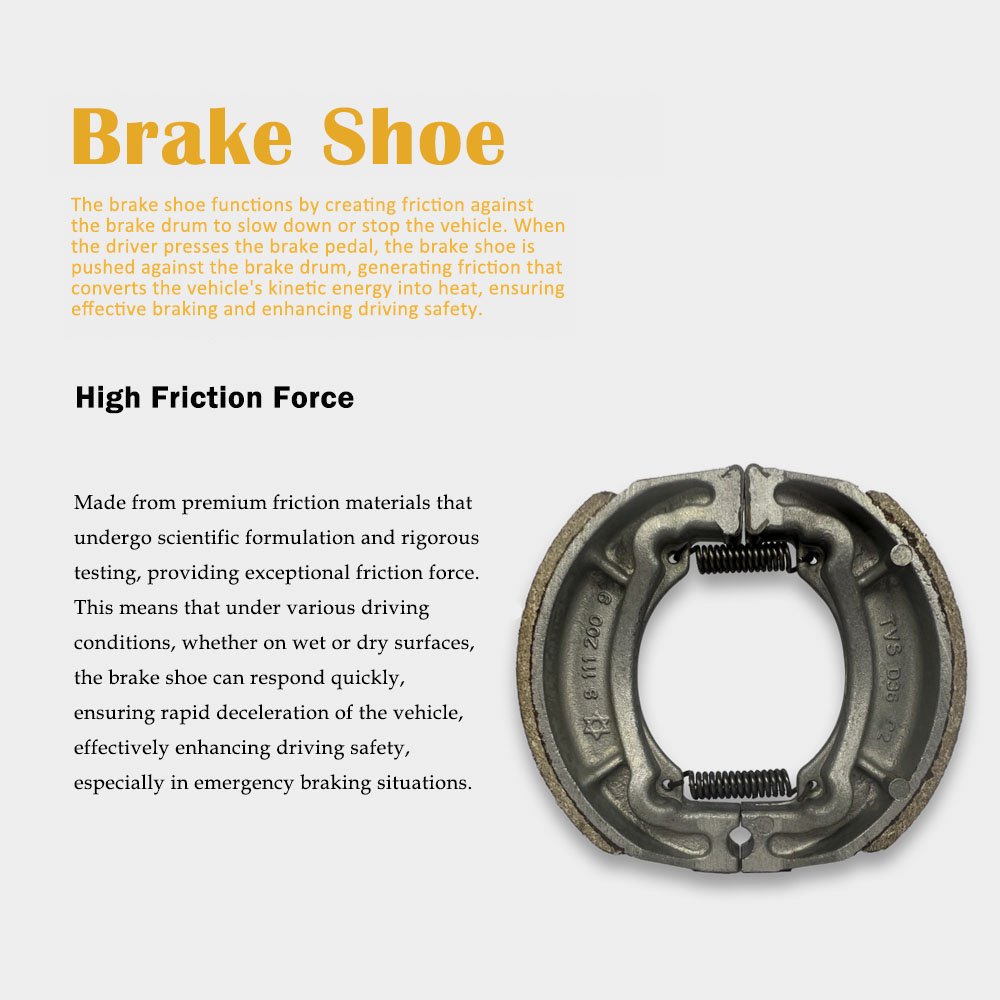 FT150 Motorcycle Parts High Quality Brake Shoes Shoe Pad Spare Rear Non Asbestos Motorcycle Accessories Non-leaking Brake Shoes