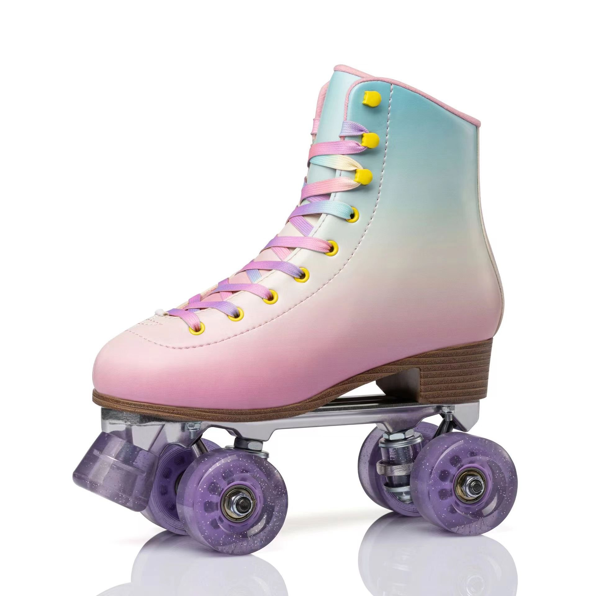 YSMLE Professional Hot Sale 4 PU Flash Wheels Quad Roller Skate for Adults