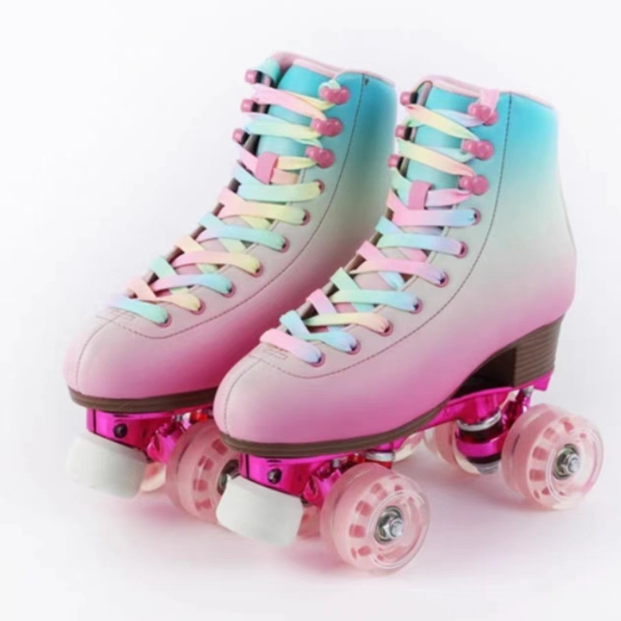 YSMLE Professional Hot Sale 4 PU Flash Wheels Quad Roller Skate for Adults