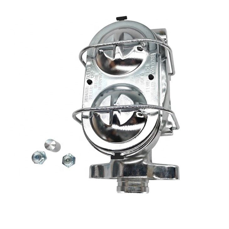 Brake Booster Master Cylinder Assembly for Chrome Single Diaphragm Bore Aluminium 4 Ports Chevrolet Corvette C3