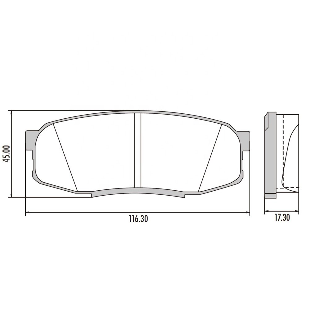 No Noise No Dusty Semi-metallic D1304 Brake Pad D2281 for TOYOTA Land Cruiser 2008-2011